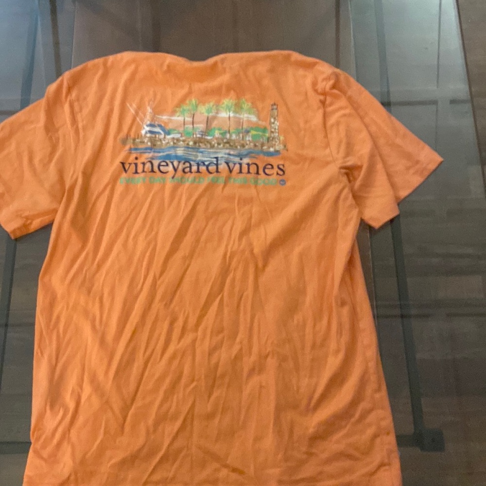 Vinyard vines peach short sleeve shirt